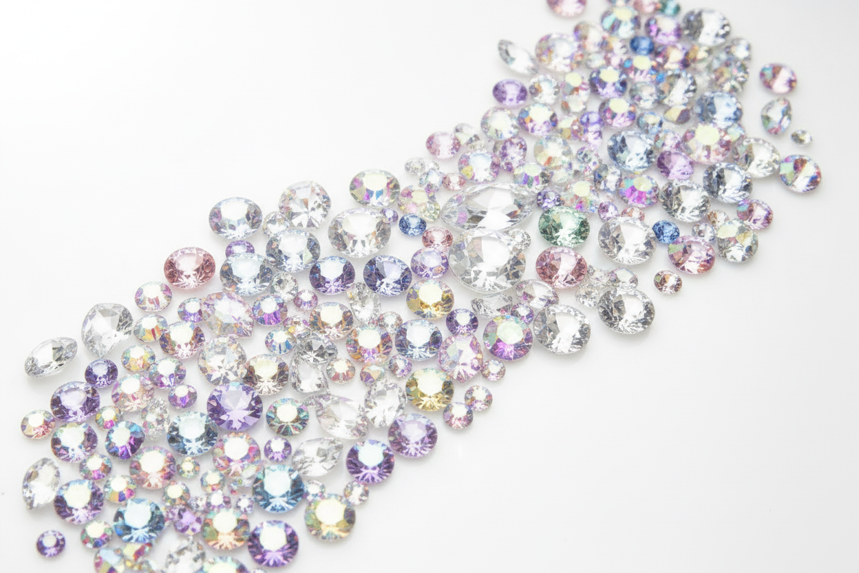 add more rhinestones and make them all crystal ab color